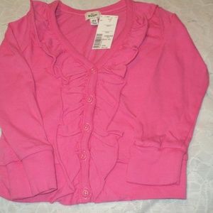 NEW My Ruum Girl's Sz 2 Year Top Pink Long Sleeves Buttoned Ruffled